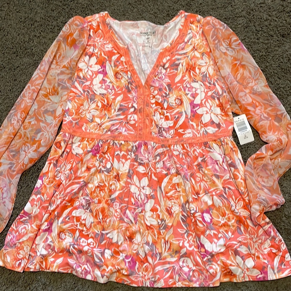 Torrid floral super soft long sleeve top